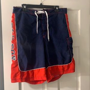 GIII MLB XL Red Sox swim trunks.